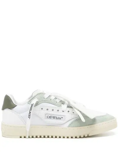 Off-white Lace-up Sneakers In White-mi