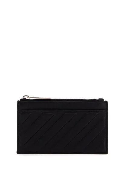 Off-white Leather Diag Card Holder