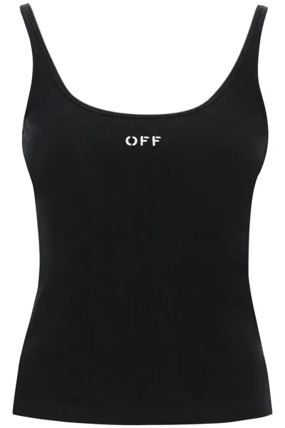 Off-white Logo Tank Top In Black