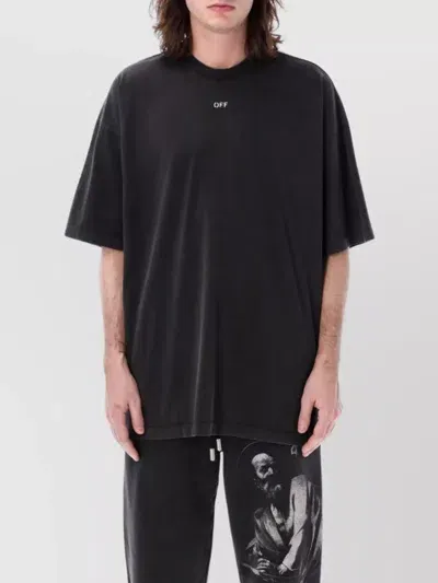 Off-white Matthew Oversized Graphic T-shirt In Grey