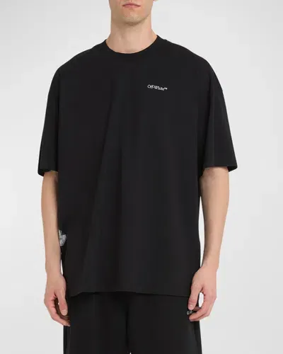 Off-white Men's 3d Logo Oversized T-shirt In Black - White