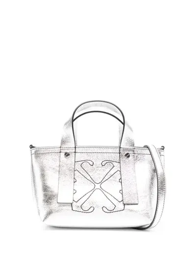 Off-white Mini Day Off Crossbody Bag In Silver