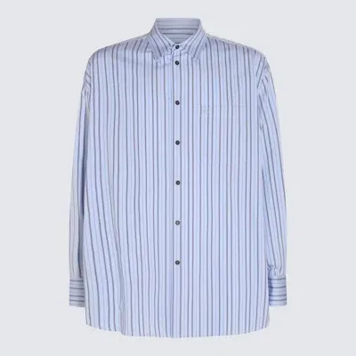 Off-white Navy Cotton Stripe Shirt In Blue