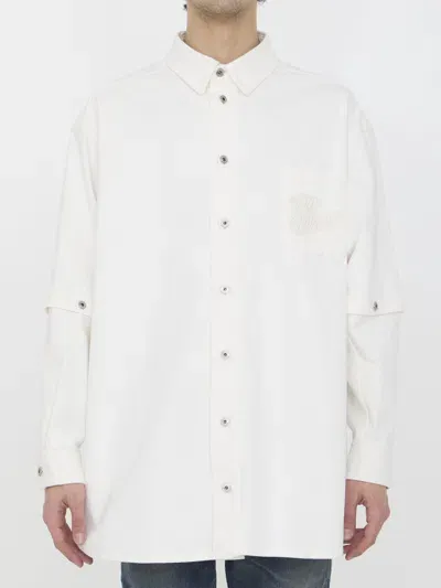 Off-white Off 90s Logo Overshirt In White