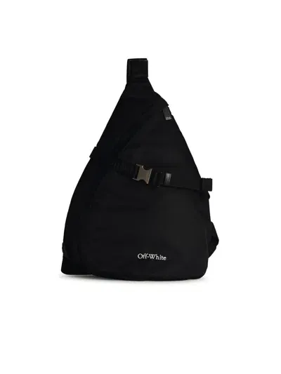 Off-white Outdoor Black Nylon Blend Fanny Pack In Nero