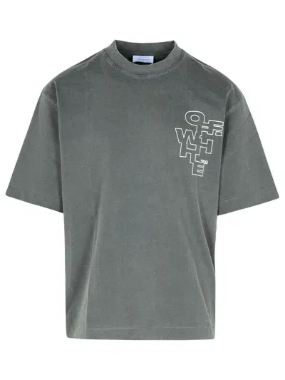 Off-white Outline Arrow T-shirt Design In Gray