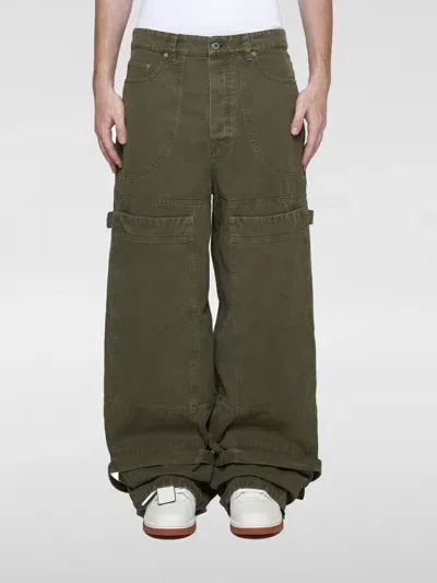 Off-white Pants  Men Color Green In Grün