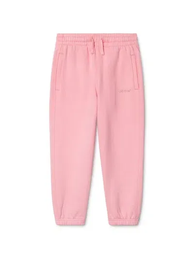 Off-white Kids' Girls Bookish Diag Joggers In Pink