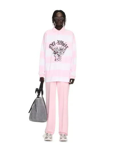 Off-white Pink/white Gang L/s Polo