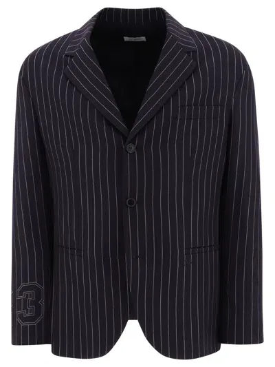 Off-white 23 Pinstripes Blazer In Black