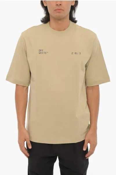 Off-white Printed Skate Crew-neck T-shirt In Neutral