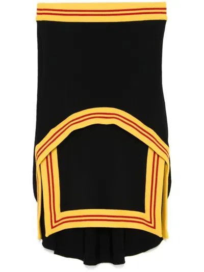 Off-white Raised-logo Mini Dress In Black