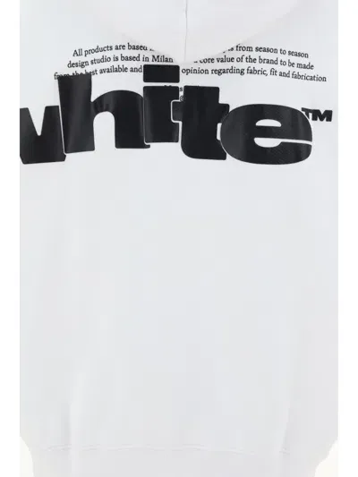 Off-white Shared Logo Skate Hoodie In White