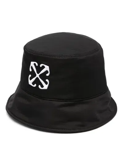 Off-white Signature Arrows-motif Bucket Hat In Black