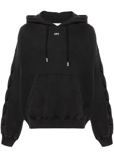 Off-white St. Matthew Cotton Hoodie In Black