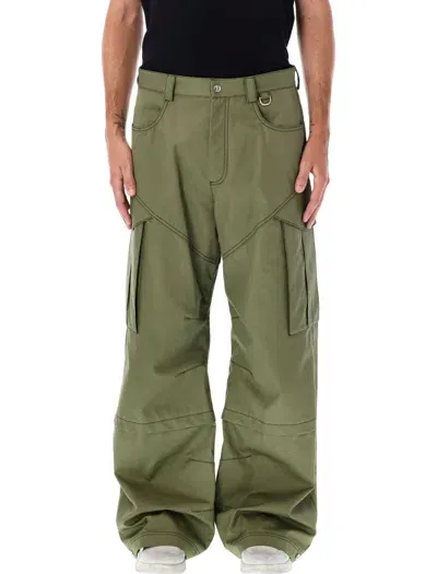 Off-white Straight Cargo Pants In Green