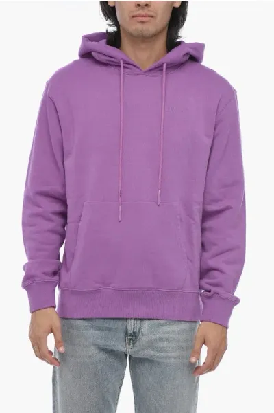 Off-white Tone On Tone Print Diag Tab Hoodie In Purple