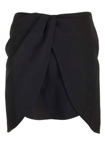 Off-white Twist Mini Skirt In Black