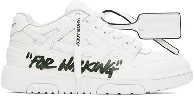 Off-white White Out Of Office 'for Walking' Sneakers In White Black