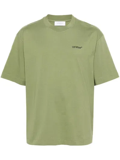 Off-white Windy Arrow Skate T-shirt In Green