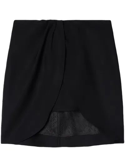 Off-white Wo Twist Wool Miniskirt In Black