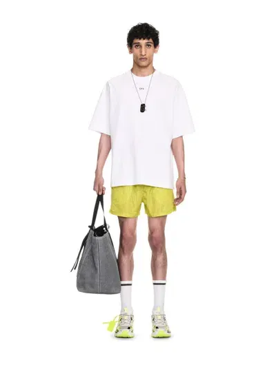 Off-white Yellow Off Stamp Allover Swimshorts