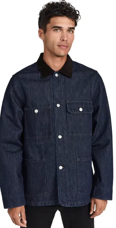 Officine Generale Curtis Jacket Cotton Denim Dark Indigo