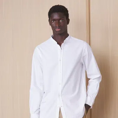 Officine Generale Gaston Seersucker Shirt In Weiss