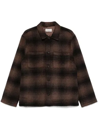 Officine Generale Harrison Overshirt In Brown