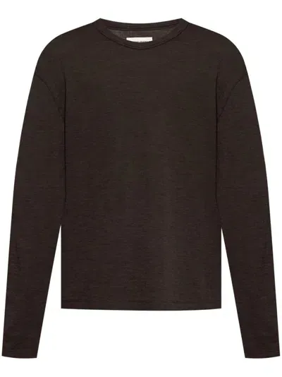 Officine Generale Long-sleeve T-shirt In Brown