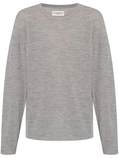 Officine Generale Long-sleeve T-shirt In Grey