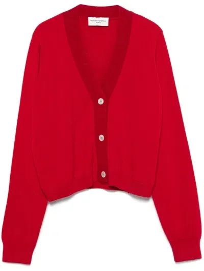 Officine Generale Serena Cardigan In Red