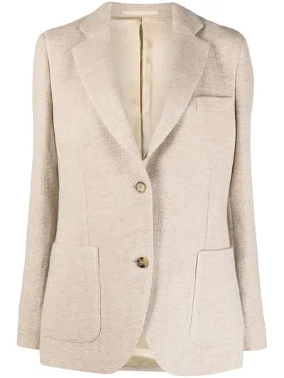 Officine Generale Charlene Cotton Blazer In Neutrals