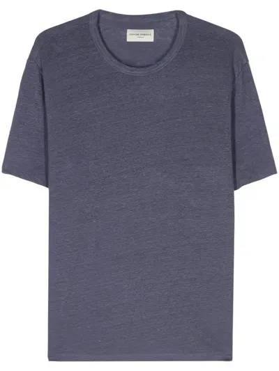 Officine Generale Meliertes T-shirt In Blue