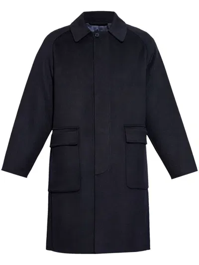 Officine Generale Wool Coat In Blue