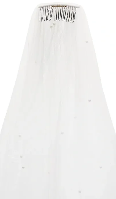 Ofrenda Studio Brillo Pearl Veil With Blusher In White