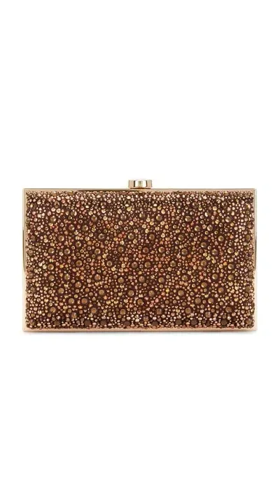 Olga Berg Asha Hotfix Clutch In Gold