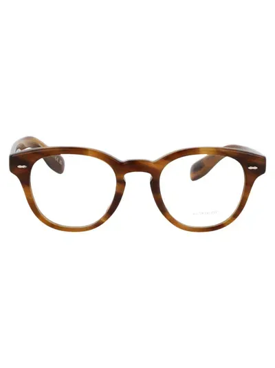 Oliver Peoples Cary Grant Round Glasses In Brown