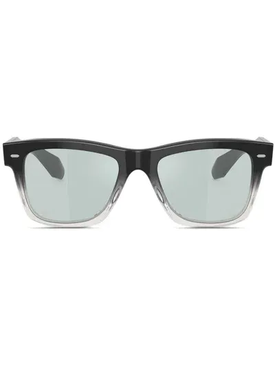 Oliver Peoples N.04 Square-frame Glasses In Gray