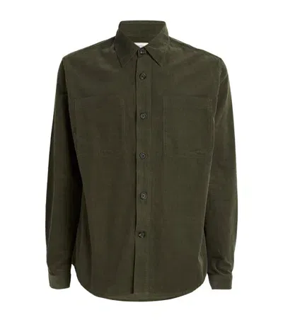 Oliver Spencer Corduroy Treviscoe Shirt In Green