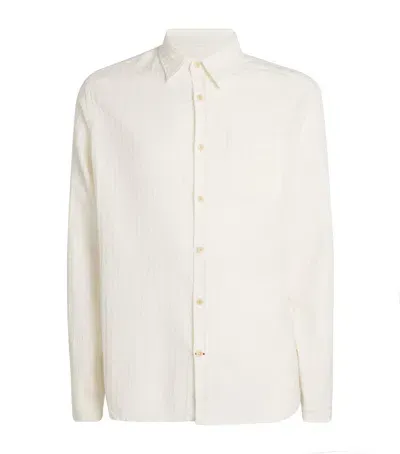 Oliver Spencer Stretch-cotton Sampson Shirt In Ivory