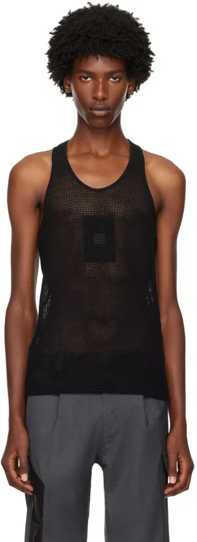 Olly Shinder Black Net Tank Top