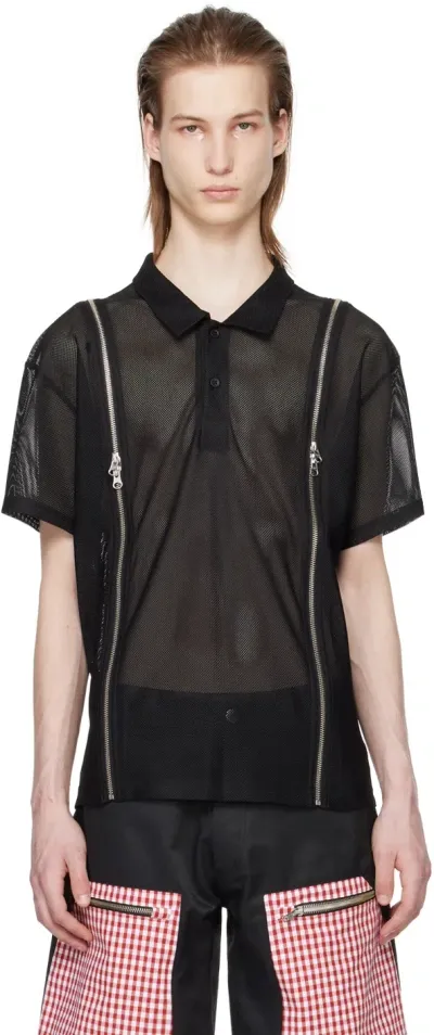 Olly Shinder Black Zip Polo