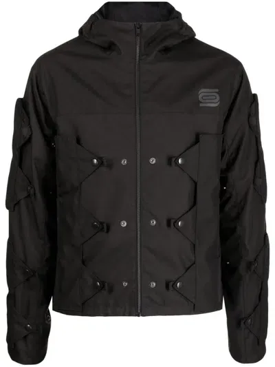 Olly Shinder Black Crocodile Shell Jacket