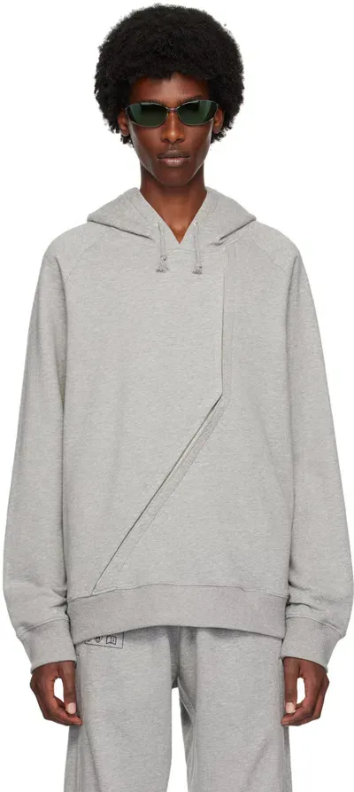 Olly Shinder Gray Split Hoodie In Grey