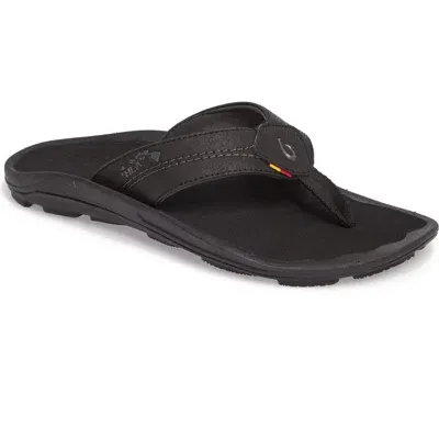 Olukai Kipi Flip Flop In Black/black