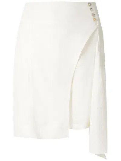 Olympiah Ylang Asymmetric Short Skirt In White