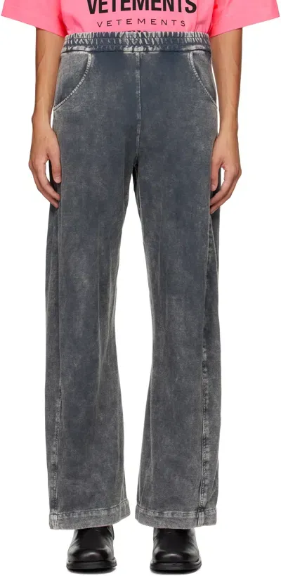 Omar Afridi Gray Shabby Twisted Lounge Pants In Shabby Grey