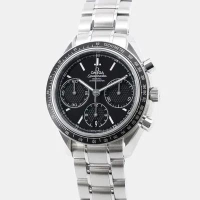 Pre-owned Omega Black Stainless Steel Speedmaster Racing 326.30.40.50.01.001 Automatic Men's Wristwatch 40 Mm