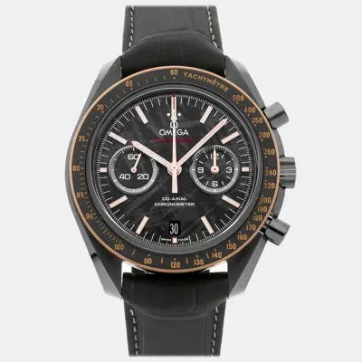 Pre-owned Omega Grey Ceramic Speedmaster 311.63.44.51.99.001 Automatic Men's Wristwatch 44 Mm